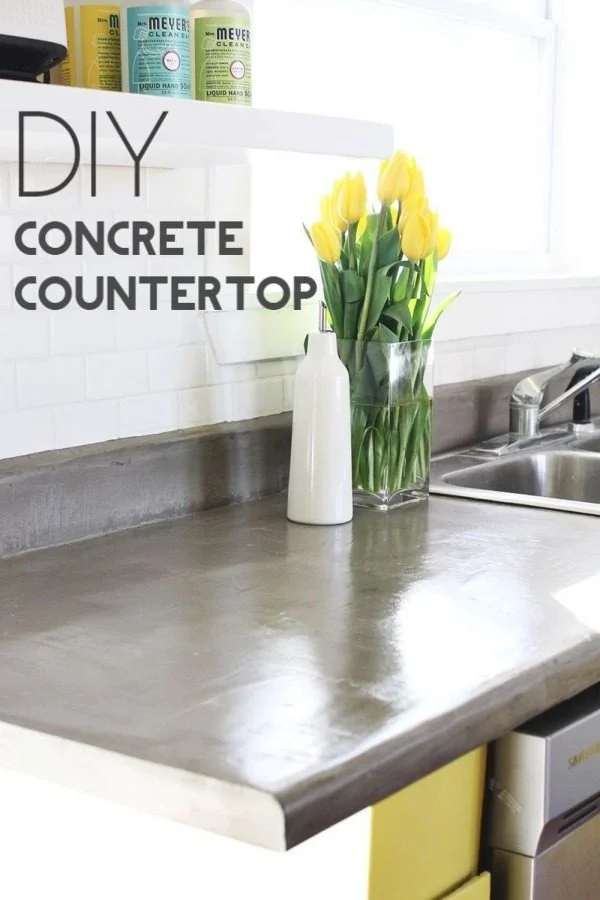 20 Easy Countertop DIY Tutorials to Revamp Your Kitchen - Check out the tutorial on how to make a  concrete kitchen countertop. Looks easy enough!  