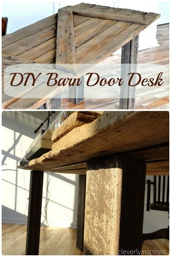 barn door desk table