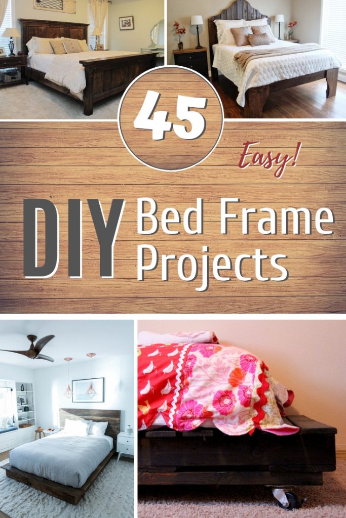 45 Easy DIY Bed Frame Projects You Can Build On A Budget   Diy Bed Frames Pin 683x1024 