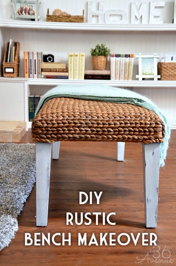 Check out the tutorial on how to make a   bench makeover. Looks easy enough!  