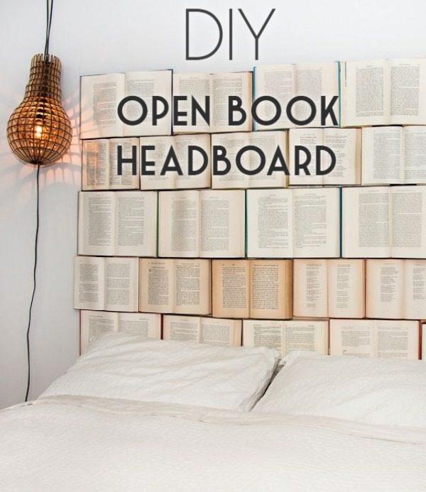 Check out this tutorial on how to make a #DIY book headboard. Looks easy enough! #BedroomIdeas #HomeDecorIdeas