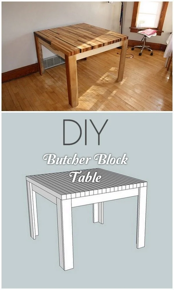 butcher block table