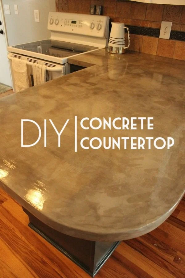 20 Easy Countertop DIY Tutorials to Revamp Your Kitchen - Check out the tutorial on how to make a  concrete underlay kitchen countertop. Looks easy enough!  