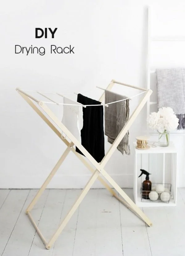 Check out the tutorial on how to make a  drying rack. Looks easy enough!  