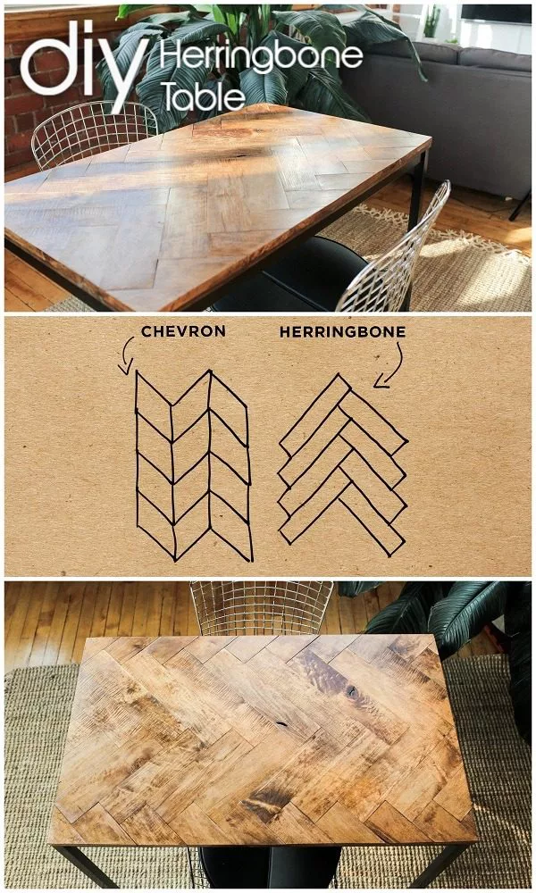 tables à chevrons