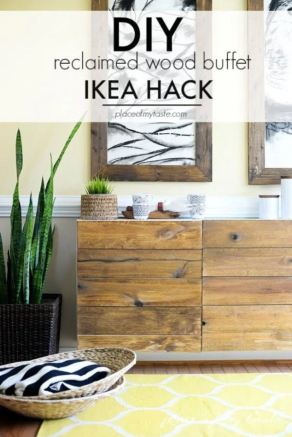 Check out the tutorial on how to make a  reclaimed wood buffet. Looks easy enough!  