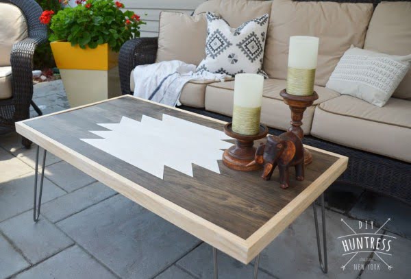 Check out the tutorial on how to make a  geometric art coffee table. Looks easy enough!  @istandarddesign