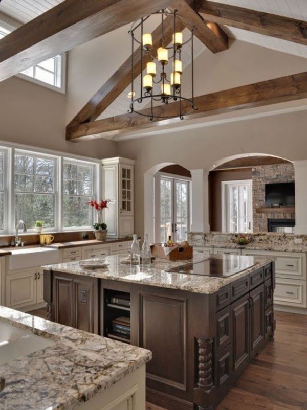  kitchen decor idea with hardwood floor. Love it!  