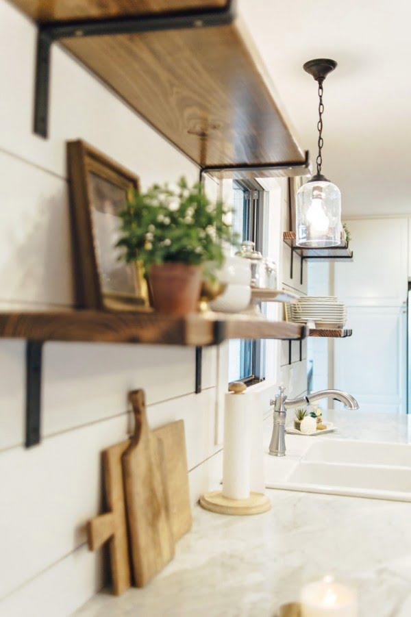  kitchen decor idea with open shelving. Love it!  