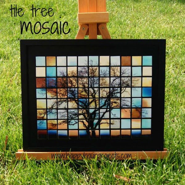 30 Stunning DIY Mosaic Craft Projects for Easy Home Decor - Check out this easy tutorial on how to make a  mosaic wall art. Love it!  