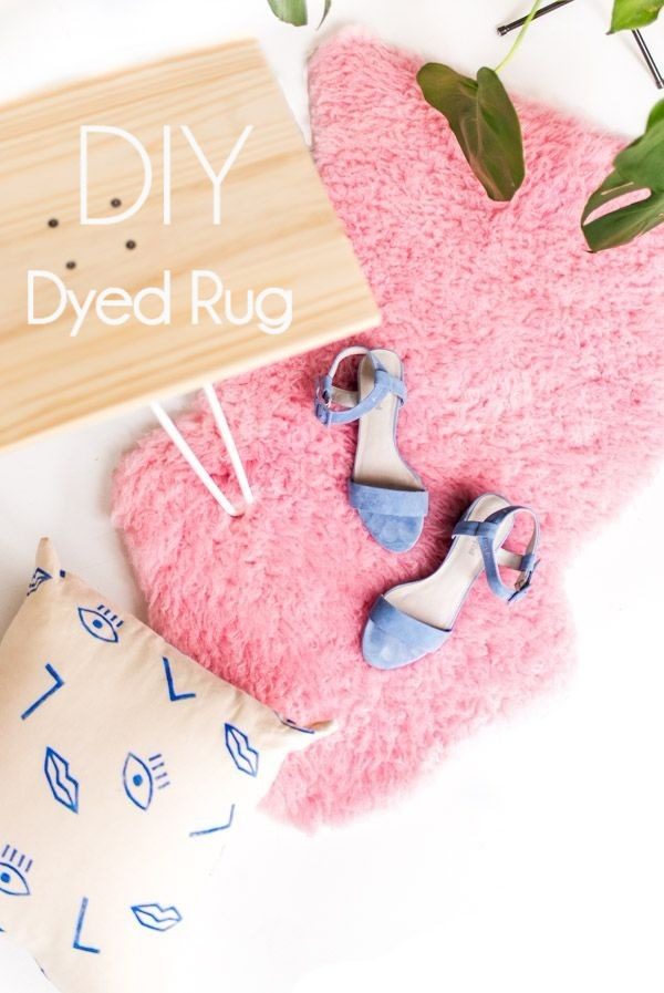 Check out the tutorial on how to make a  dyed rug. Looks easy enough!  