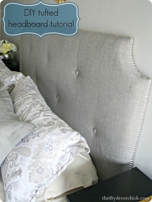 Check out this tutorial on how to make a #DIY tufted headboard. Looks easy enough! #BedroomIdeas #HomeDecorIdeas