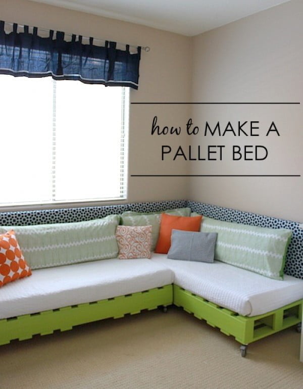 Check out the tutorial on how to make a #DIY palled kids bed frame. Looks easy enough! #BedroomIdeas #HomeDecorIdeas @istandarddesign