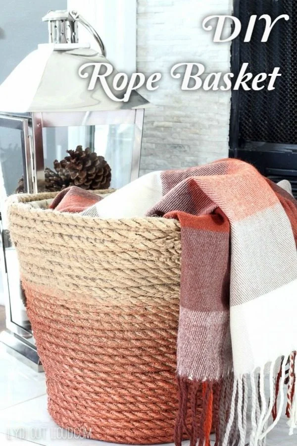 Check out the tutorial on how to make a  rope basket. Looks easy enough!  