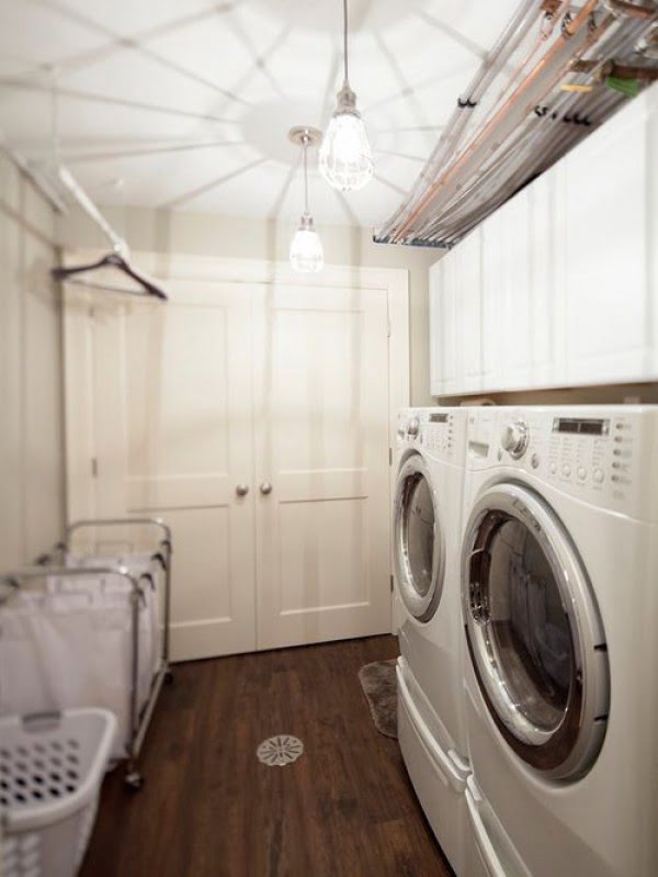 100 Fabulous Laundry Room Decor Ideas You Can Copy - You have to see this laundry room decor idea with mood lighting. Love it!