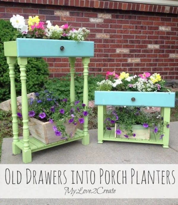 Great idea! Check out the tutorial on how to make a  old drawer garden planter 