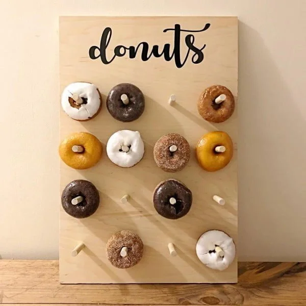 You have to see this  wall decor idea with a donut pegboard. Love it! 