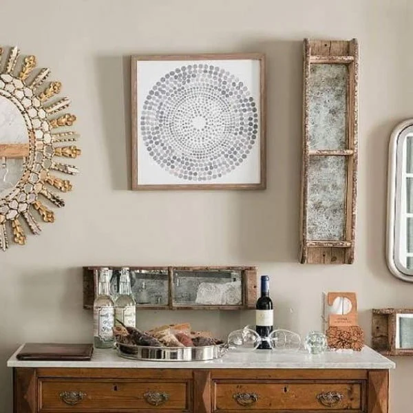 You have to see this  wall decor idea with  items. Love it! 