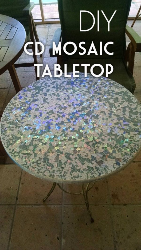 30 Stunning DIY Mosaic Craft Projects for Easy Home Decor - Check out this easy tutorial on how to make a  CD mosaic tabletop. Love it!  