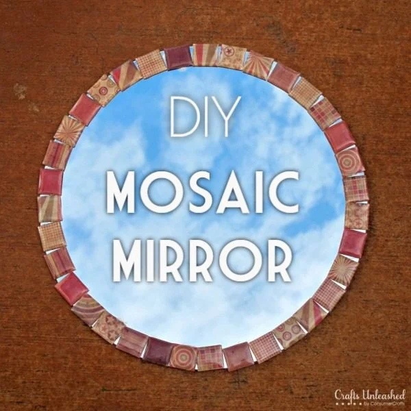 30 Stunning DIY Mosaic Craft Projects for Easy Home Decor - Check out this easy tutorial on how to make a mosaic mirror. Love it!