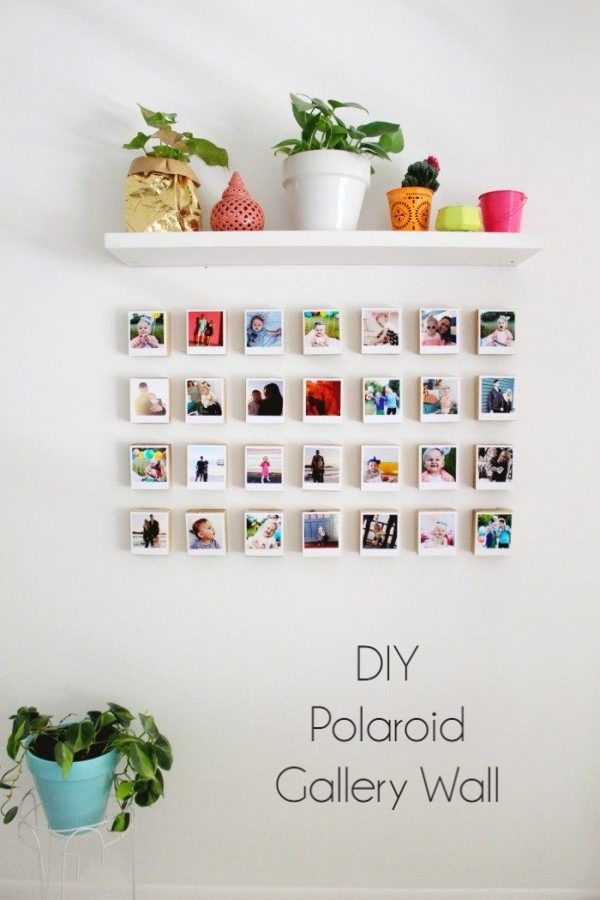 Check out the tutorial on how to make  Polaroid gallery wall. Looks easy enough!  