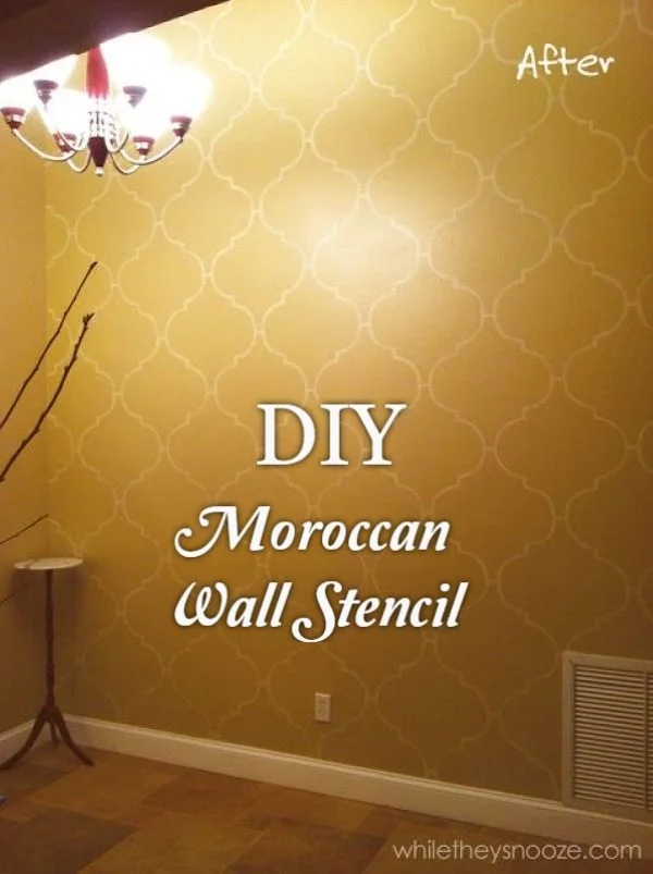 Check out the tutorial on how to make a  Moroccan wall stencil. Looks easy enough!  