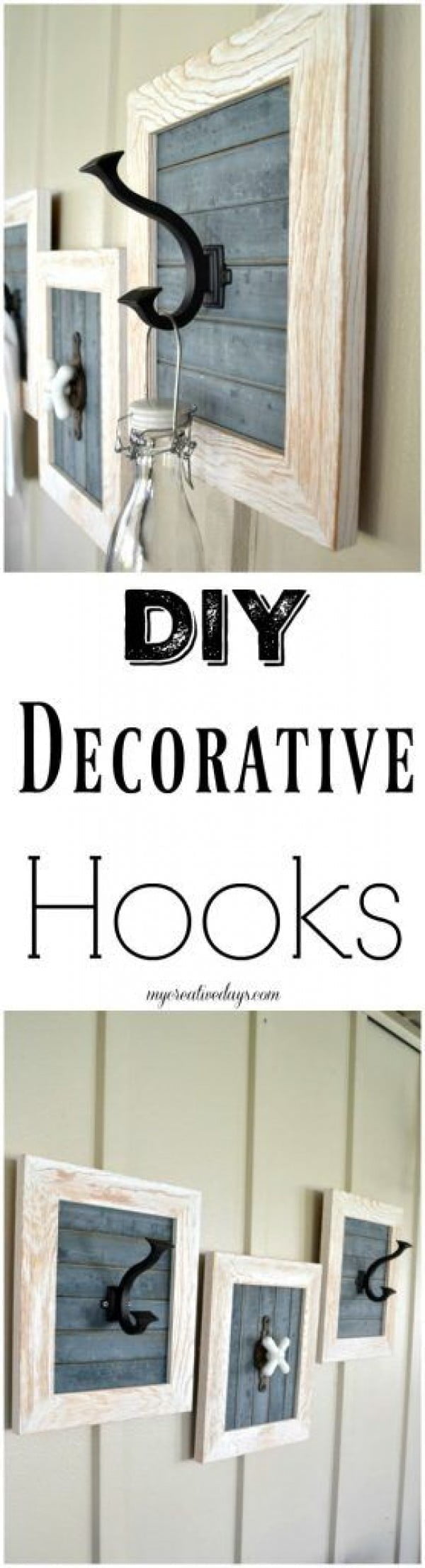 How to make a   decorative hooks. Looks easy enough!  