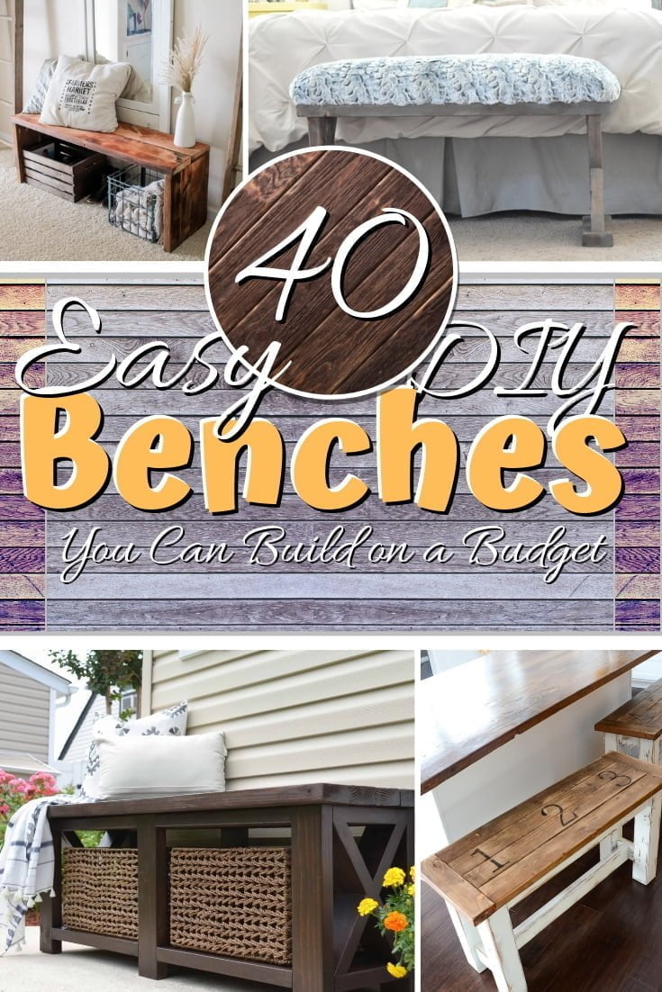 How about building your own DIY bench? Here are 40 easy ideas with plans and tutorials that you can use to build a bench on a budget! #homedecor #DIY #woodworking #crafts