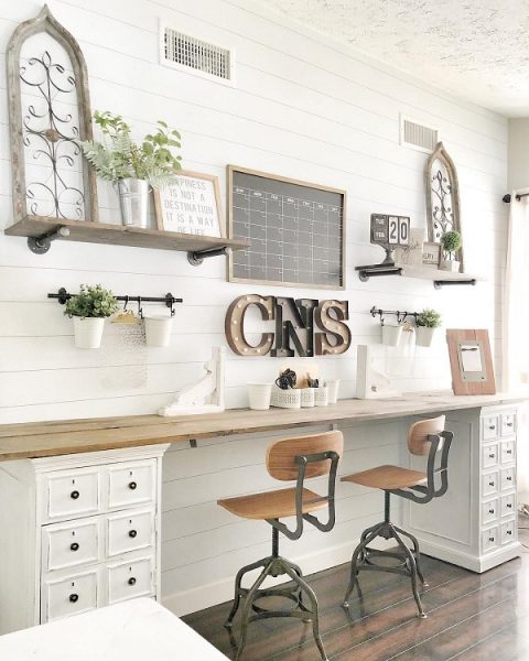 100 Charming Farmhouse Office Decor Ideas for Your Home