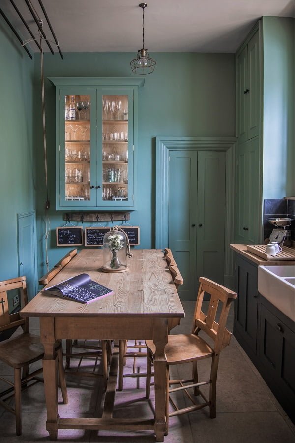 100 Stunning Farmhouse Kitchen Decor Ideas You Have to Try - You have to see this kitchen decor idea with illuminated glassdoor wall cabinet and a double butler sink. Love it! Kitchen 