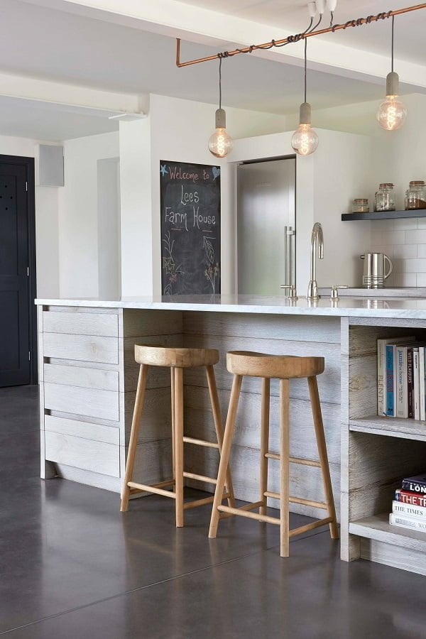 100 Stunning Farmhouse Kitchen Decor Ideas You Have to Try - You have to see this kitchen decor idea with catchy wall writing board and glass mason jars for storage. Love it! Kitchen 