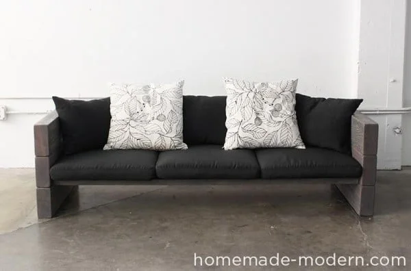 Great idea! Check out the tutorial on how to make a  outdoor sofa. 