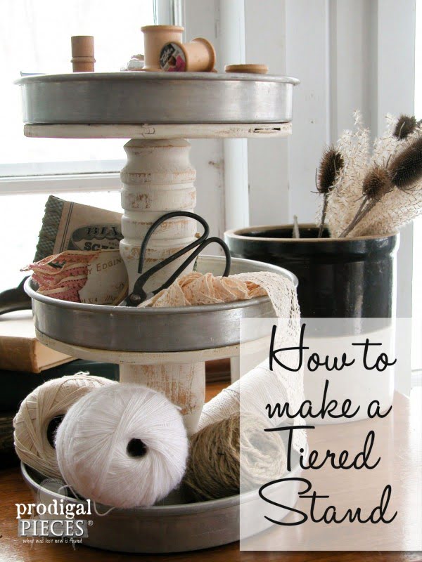 How to make a   tiered stand. Looks easy enough!  