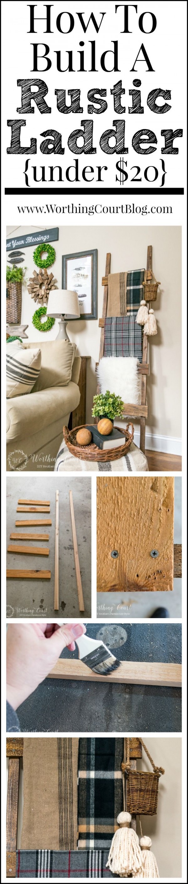 How to make a   rustic ladder. Looks easy enough!  