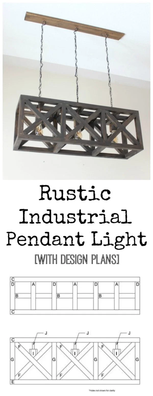 Rustic DIY Industrial Pendant Chandelier  