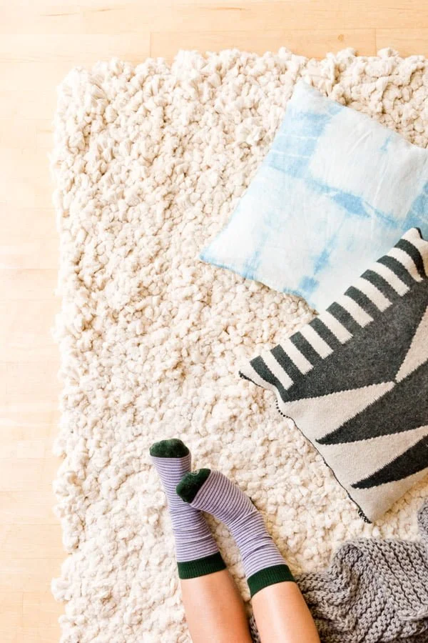 How to make a  Large Cotton Piping DIY Rug