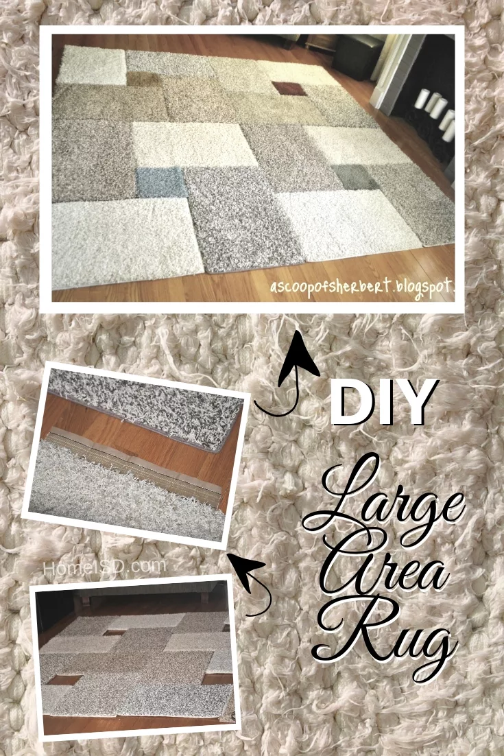 Large Area DIY Carpet Square Rug - great project idea! Check out the other brilliant DIY rug project ideas with tutorials too!  
