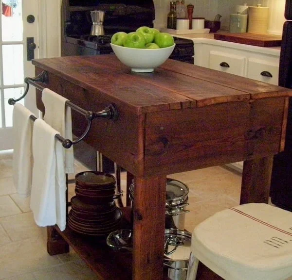 Rustic Kitchen Island 