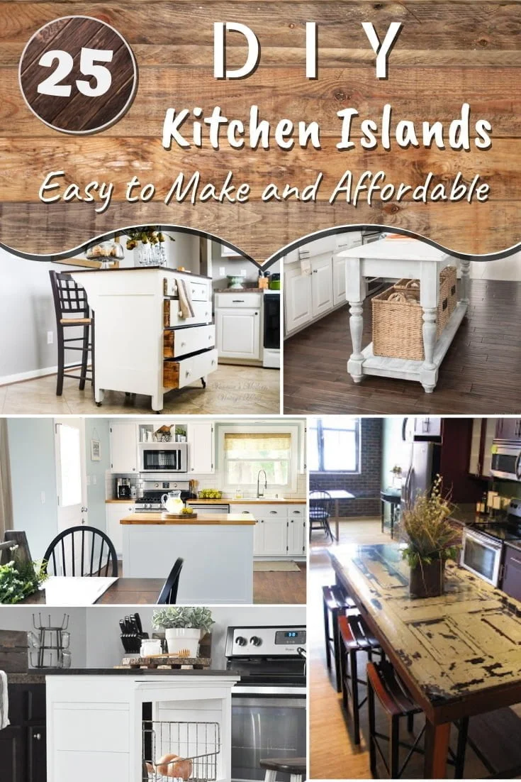 What may seem like a tricky project, a DIY kitchen island can actually be easy to build. All you need is the right tutorial. And here are 25 easy and affordable DIY kitchen island ideas. Worth saving! #homedecor #DIY #kitchendesign
