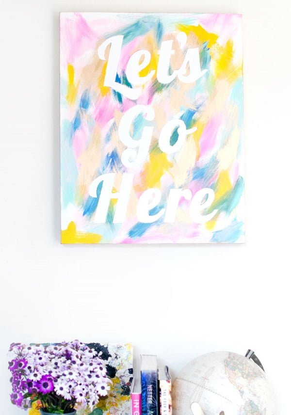 How to make pretty painted  Canvas Art