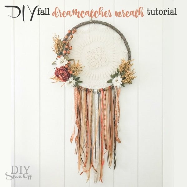 fall dreamcatcher wreath 