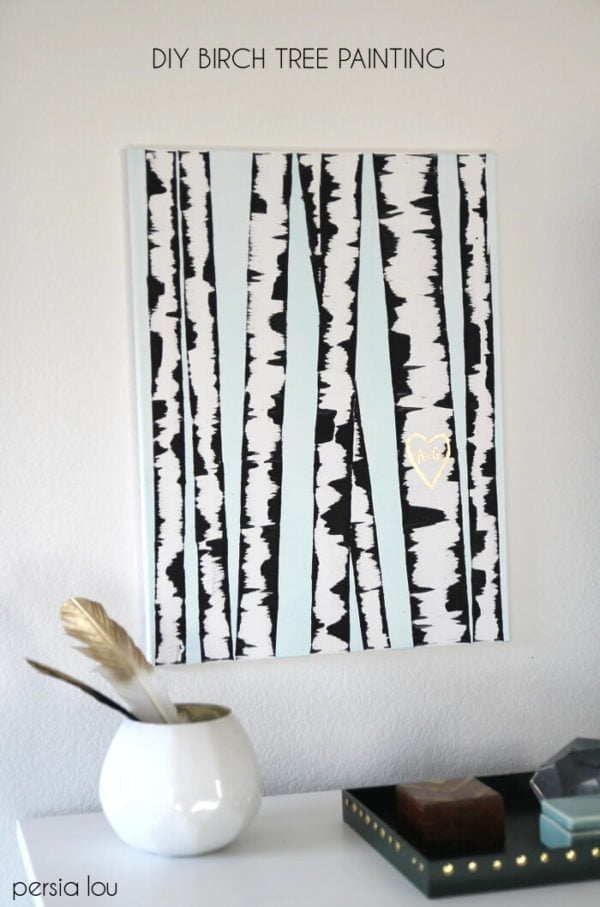 How to make graphic birch tree  Canvas Art