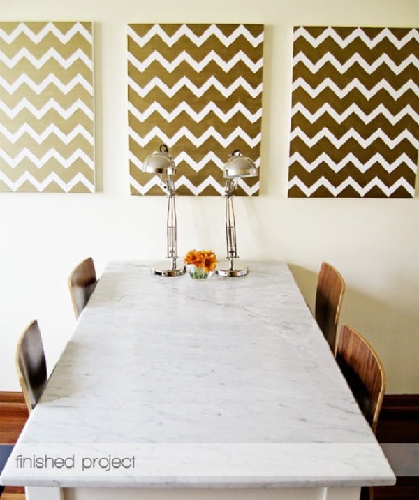 How to make chevron  Canvas Art