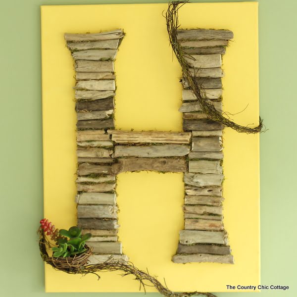 How to make driftwood monogram  Canvas Art