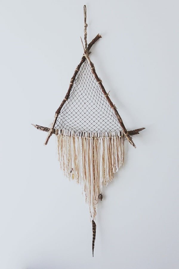 driftwood triangle dreamcatcher 