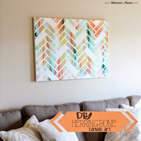 How to make herringbone  Canvas Art