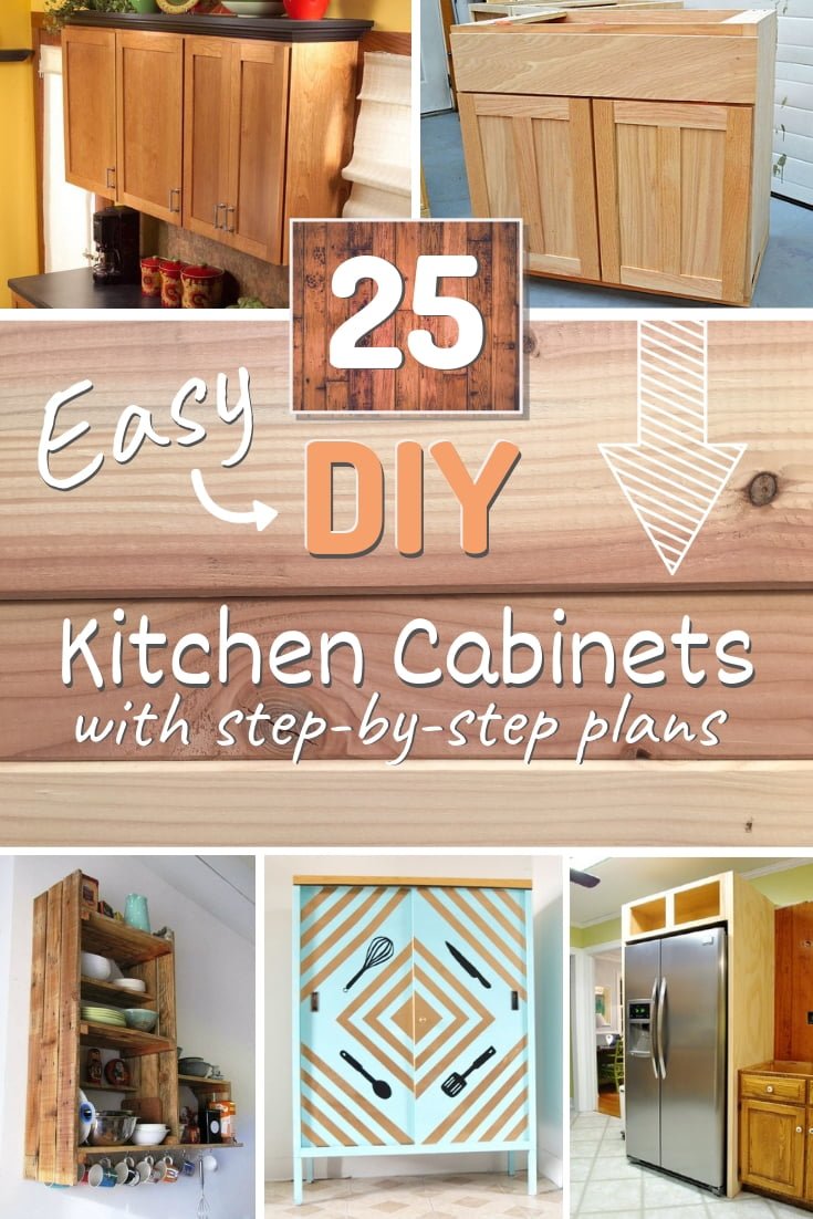 25 Easy Diy Kitchen Cabinets With Free Step By Step Plans