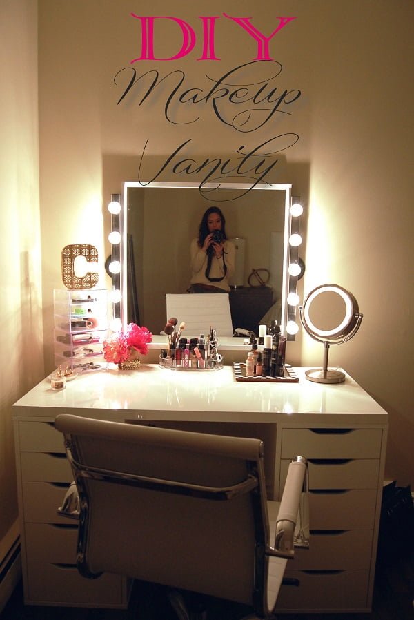 15 Diy Makeup Vanity Table Ideas, How To Build A Vanity Table