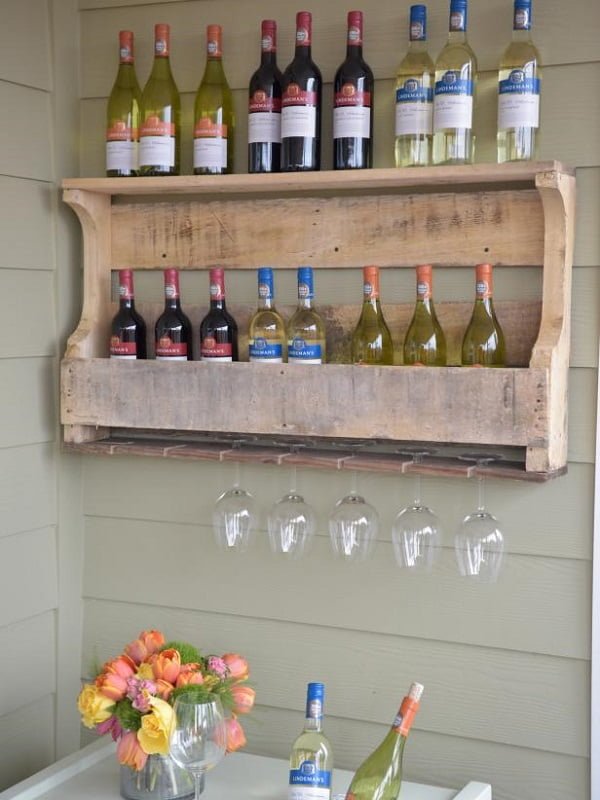 How to make a #DIY Wine Rack from pallet wood #homedecor