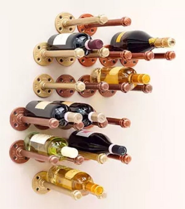 How to make a #DIY pipe Wine Rack #homedecor